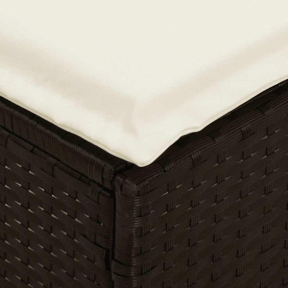 Juego comedor jardín 4 piezas con cojines ratán sintético