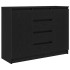 Aparador con cajones roble negro 100,5x35x76