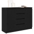Aparador con cajones roble negro 100,5x35x76