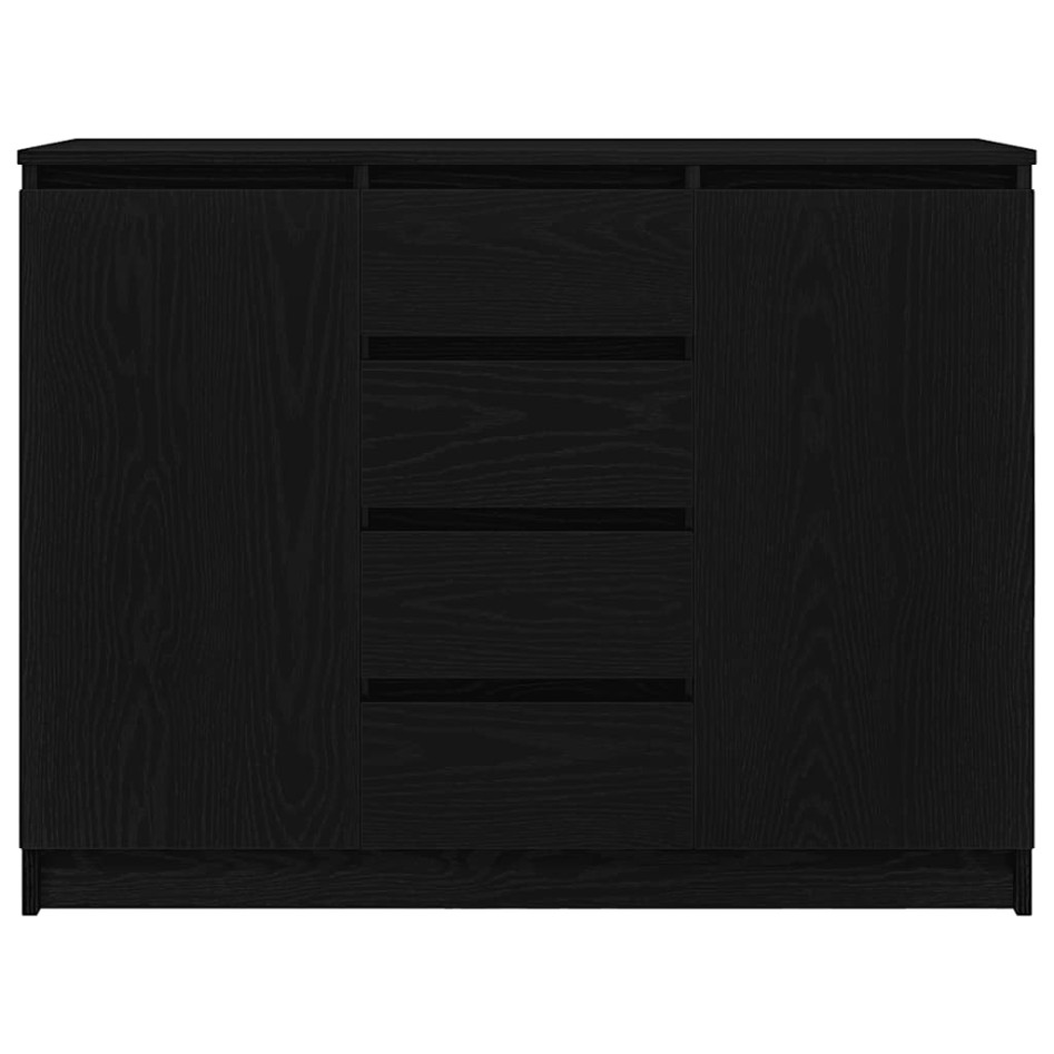 Aparador con cajones roble negro 100,5x35x76