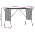 Mesa de jardín superficie de madera ratán PE negro 105x75x72