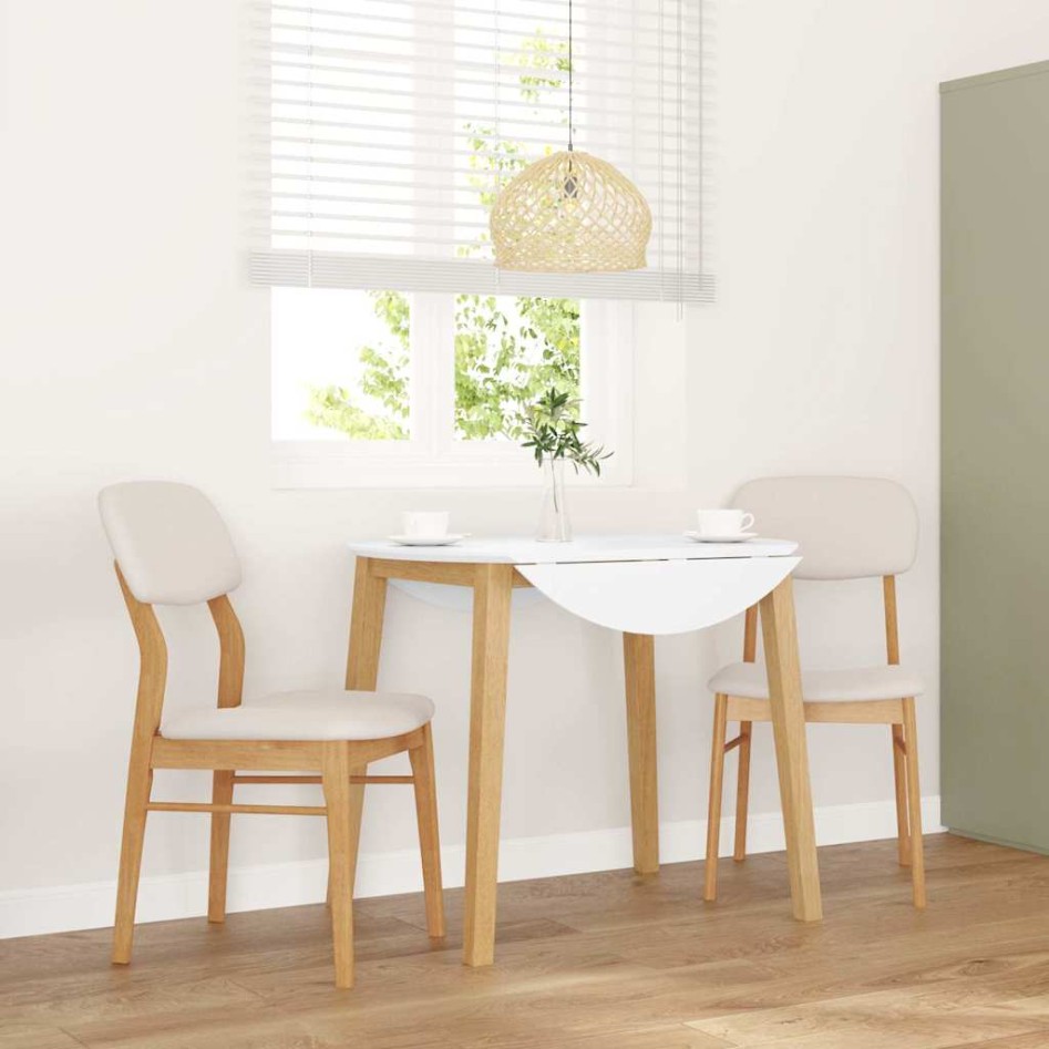 Sillas de comedor con cojines 2uds madera maciza natural