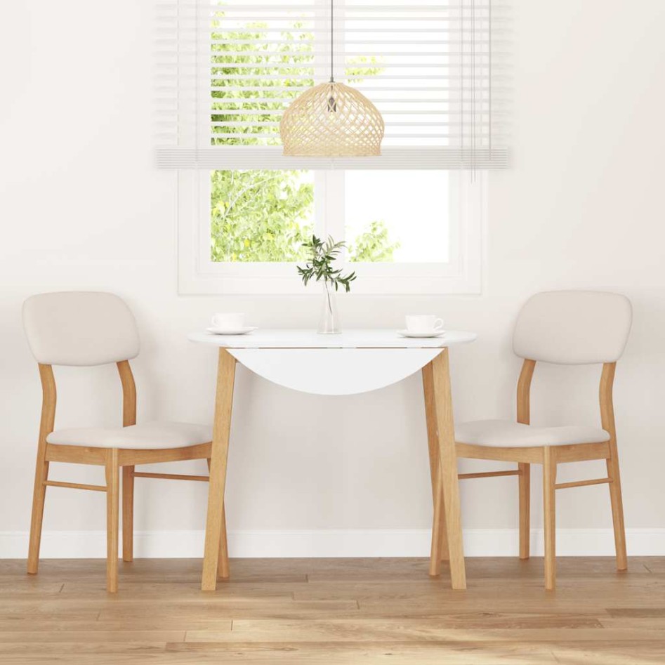 Sillas de comedor con cojines 2uds madera maciza natural