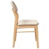 Sillas de comedor con cojines 2uds madera maciza natural