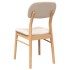 Sillas de comedor con cojines 2uds madera maciza natural