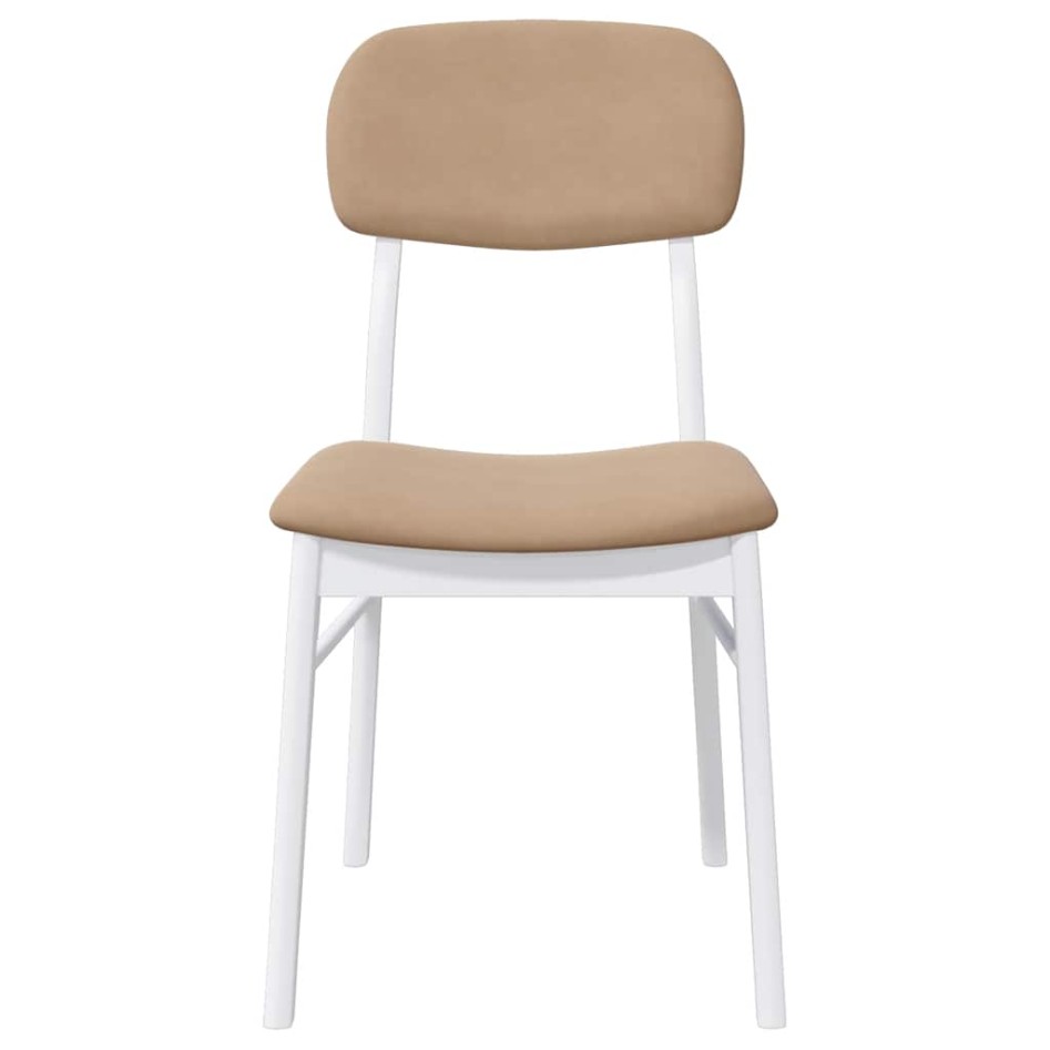 Sillas de comedor con cojines 2uds madera maciza blanco