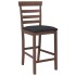 Taburetes de bar con cojines 2 uds madera maciza marrón
