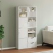 Armarios auxiliares 4 uds ODDA blanco 40x24x79 cm