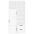 Armarios auxiliares 4 uds ODDA blanco 40x24x79
