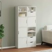 Armarios auxiliares 4 uds ODDA blanco 40x24x79 cm