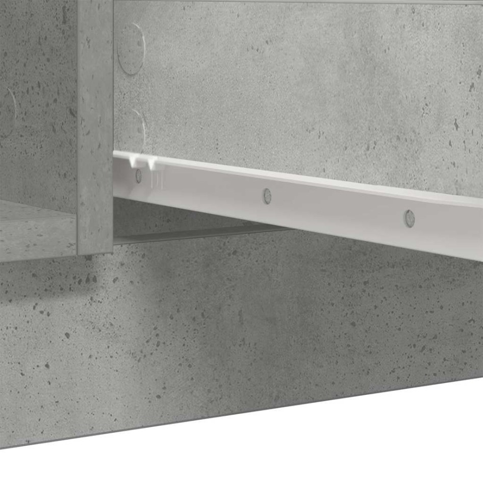 Aparador con cajones gris hormigón 100,5x35x76