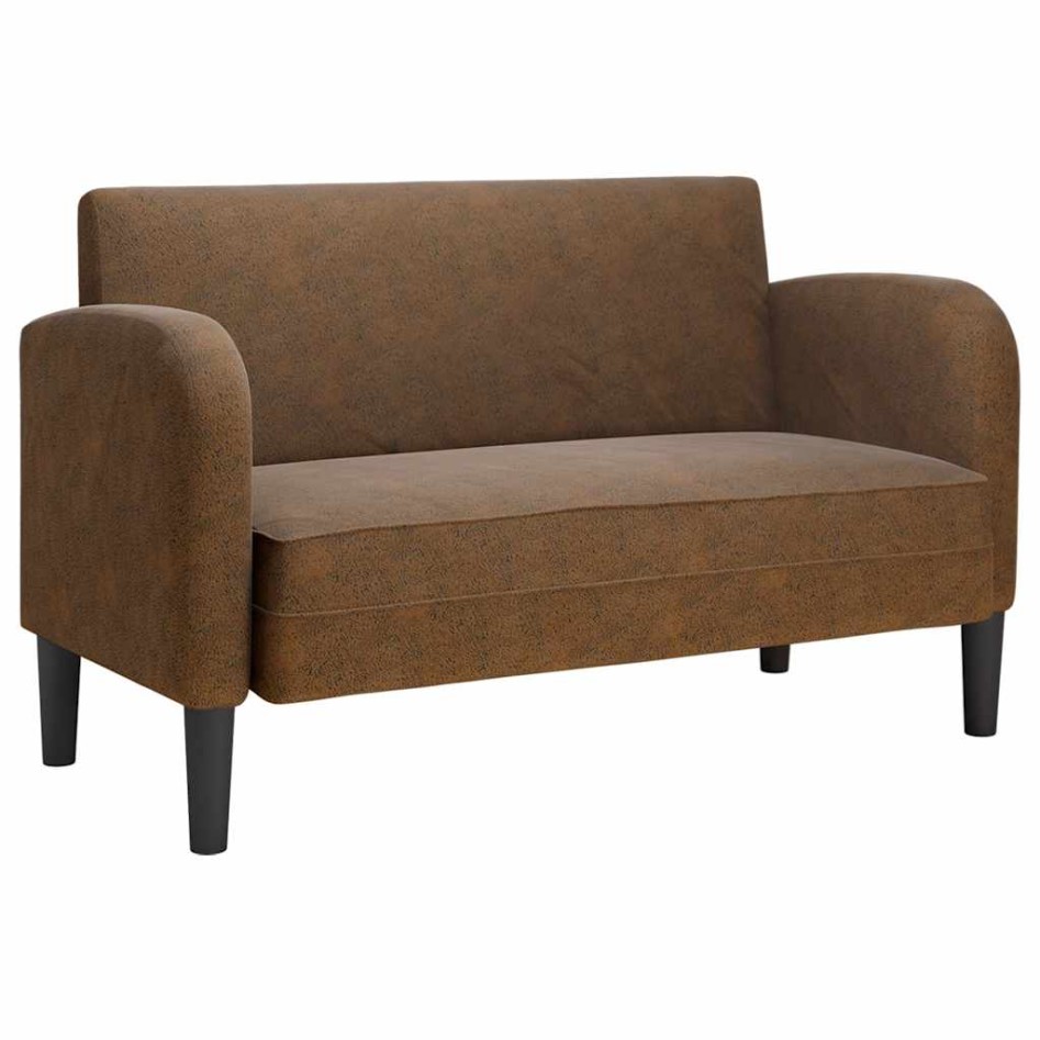 Sofá Loveseat Marrón 110 cm Cuero