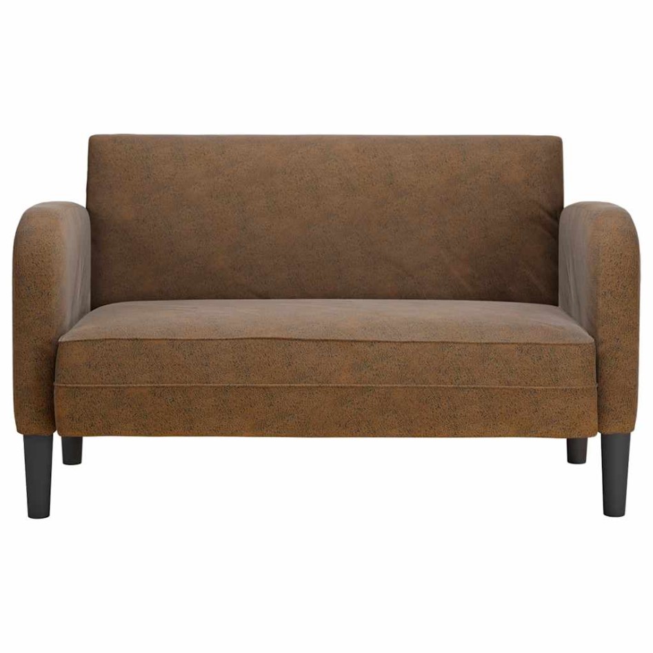 Sofá Loveseat Marrón 110 cm Cuero
