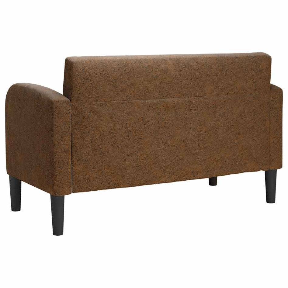 Sofá Loveseat Marrón 110 cm Cuero