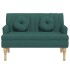 Banco con cojines tela verde oscuro 113x64,5x75,5