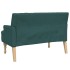 Banco con cojines tela verde oscuro 113x64,5x75,5