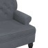 Banco con respaldo terciopelo gris oscuro 119,5x64,5x75