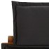 Tumbona con cojines gris oscuro de madera maciza de
