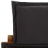 Tumbona con cojines gris oscuro de madera maciza de
