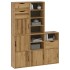 Armarios auxiliares 5 uds ODDA 40x24x79 cm Madera maciza