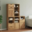 Armarios auxiliares 5 uds ODDA 40x24x79 cm Madera maciza pino