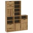 Armarios auxiliares 5 uds ODDA 40x24x79 cm Madera maciza
