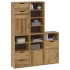 Armarios auxiliares 5 uds ODDA 40x24x79 cm Madera maciza