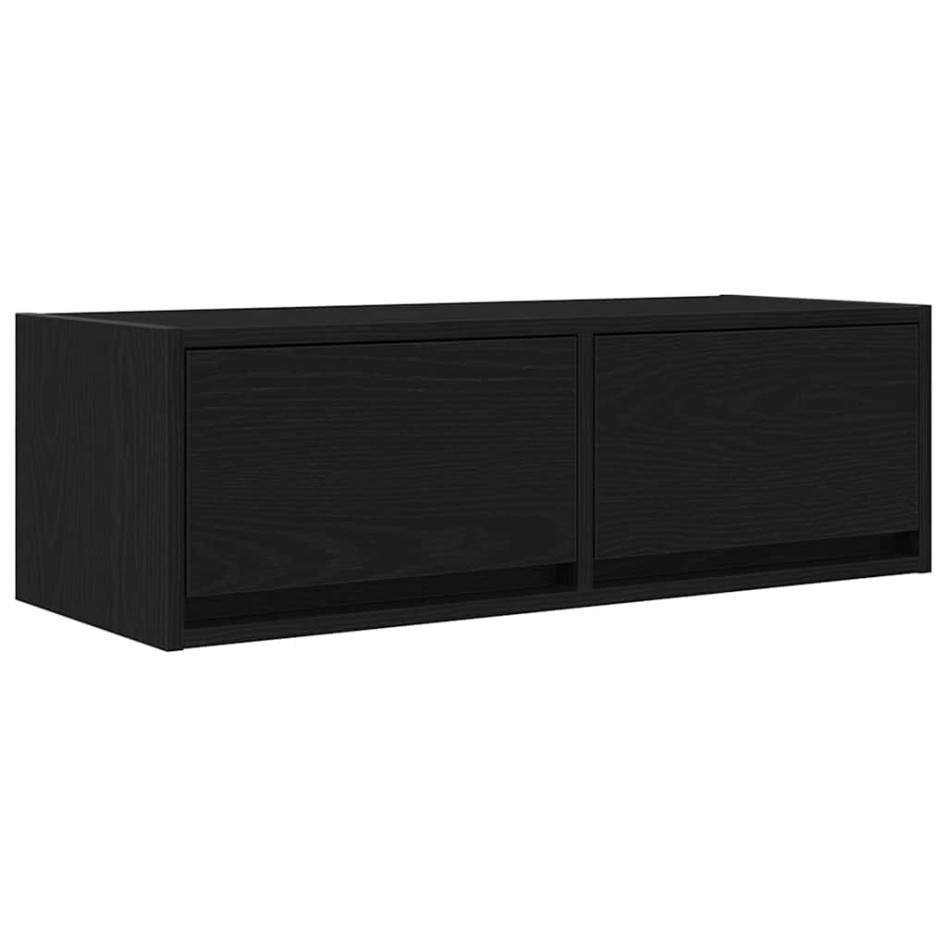 Muebles de TV 2 uds Roble Negro 80x31x25,5 cm Madera