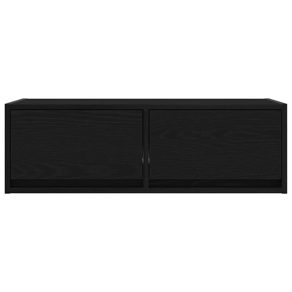 Muebles de TV 2 uds Roble Negro 80x31x25,5 cm Madera