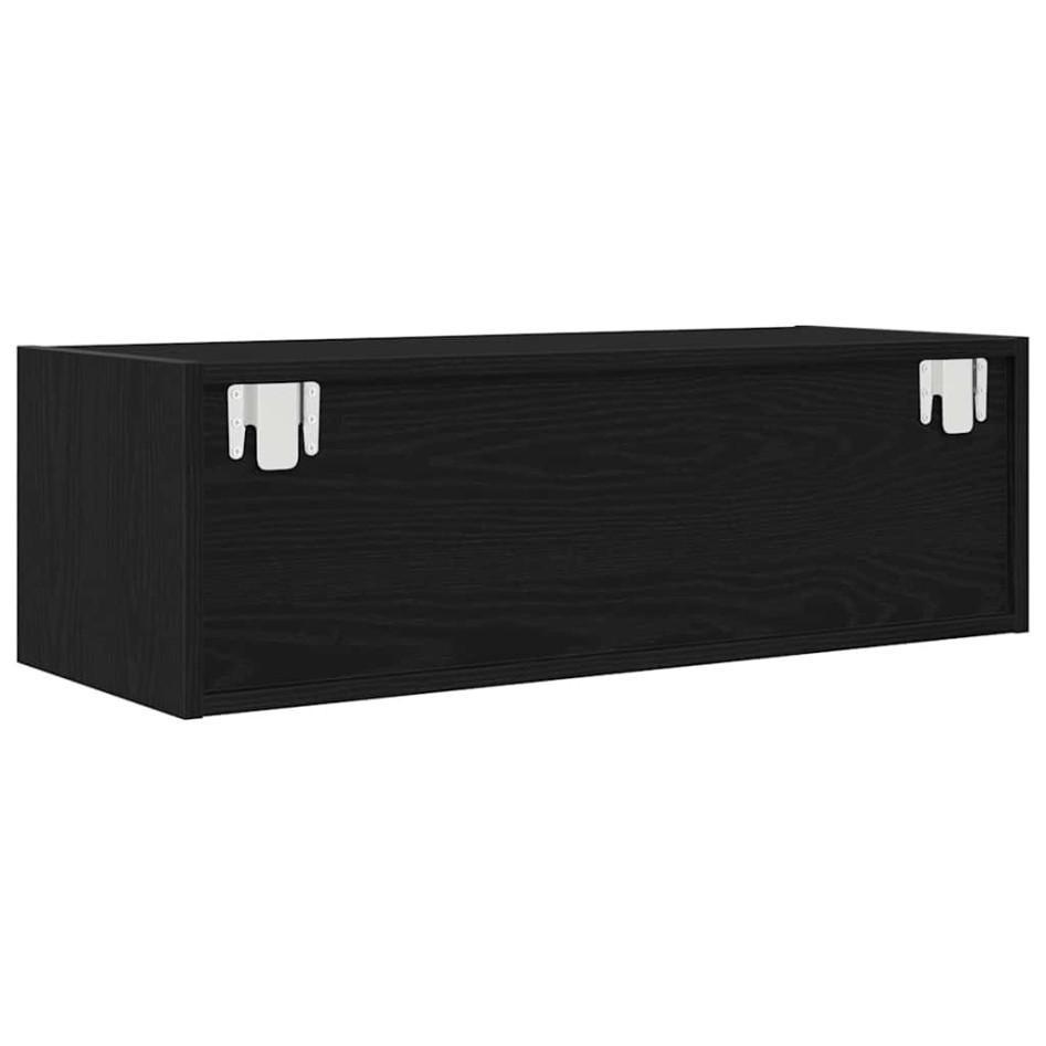 Muebles de TV 2 uds Roble Negro 80x31x25,5 cm Madera