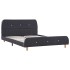 Estructura de cama sin colchón Tela gris oscuro 135x190