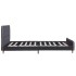 Estructura de cama sin colchón Tela gris oscuro 135x190