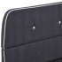 Estructura de cama sin colchón Tela gris oscuro 135x190