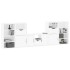 Muebles de TV 5 uds. con almacenaje ODDA blanco madera