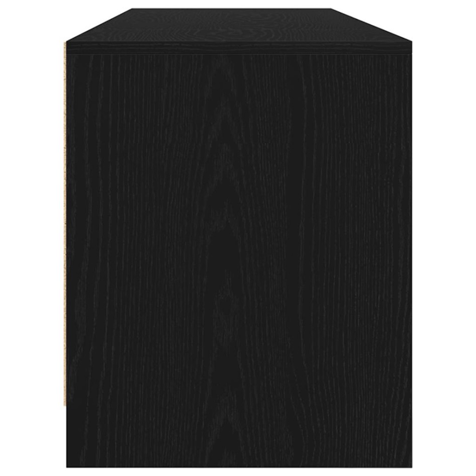 Mueble de TV de madera de roble negro 188,5x41x50