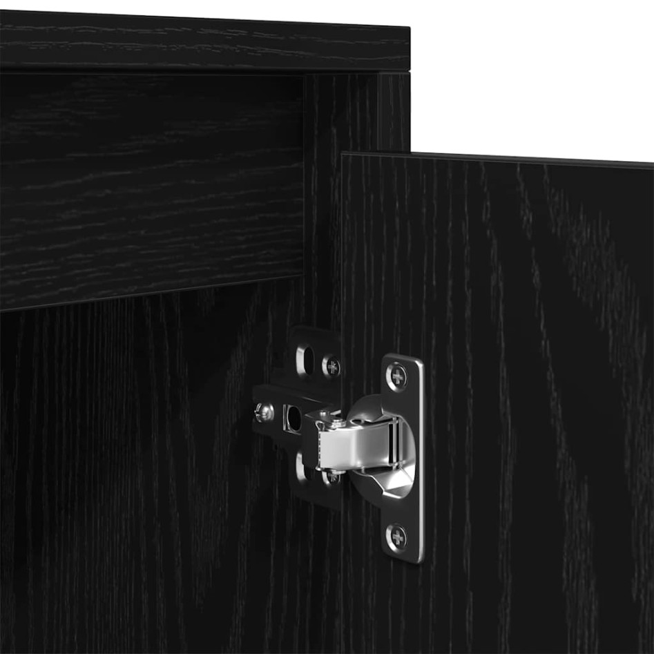 Mueble de TV de madera de roble negro 188,5x41x50