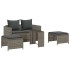 Set de muebles de jardín 5 pzas y cojines apilables