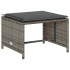 Set de muebles de jardín 5 pzas y cojines apilables