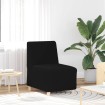 Sillón de sofá negro 55 cm tejido imitación lana rizada
