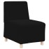 Sillón de sofá negro 55 cm tejido imitación lana