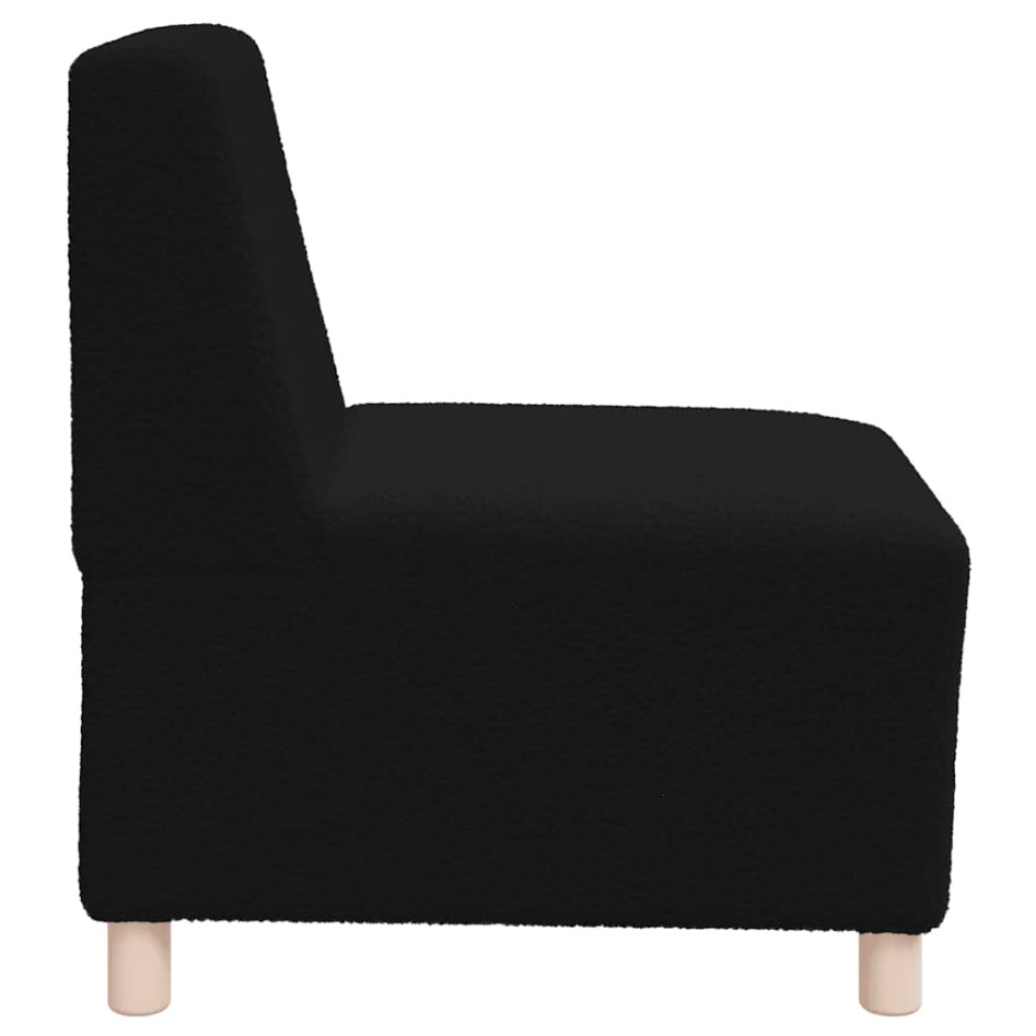 Sillón de sofá negro 55 cm tejido imitación lana