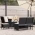 Set de muebles de jardín 5 pzas y cojines ratán sintético