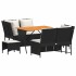 Set de muebles de jardín 5 pzas y cojines ratán sintético