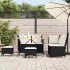 Set de muebles de jardín 5 pzas y cojines ratán sintético