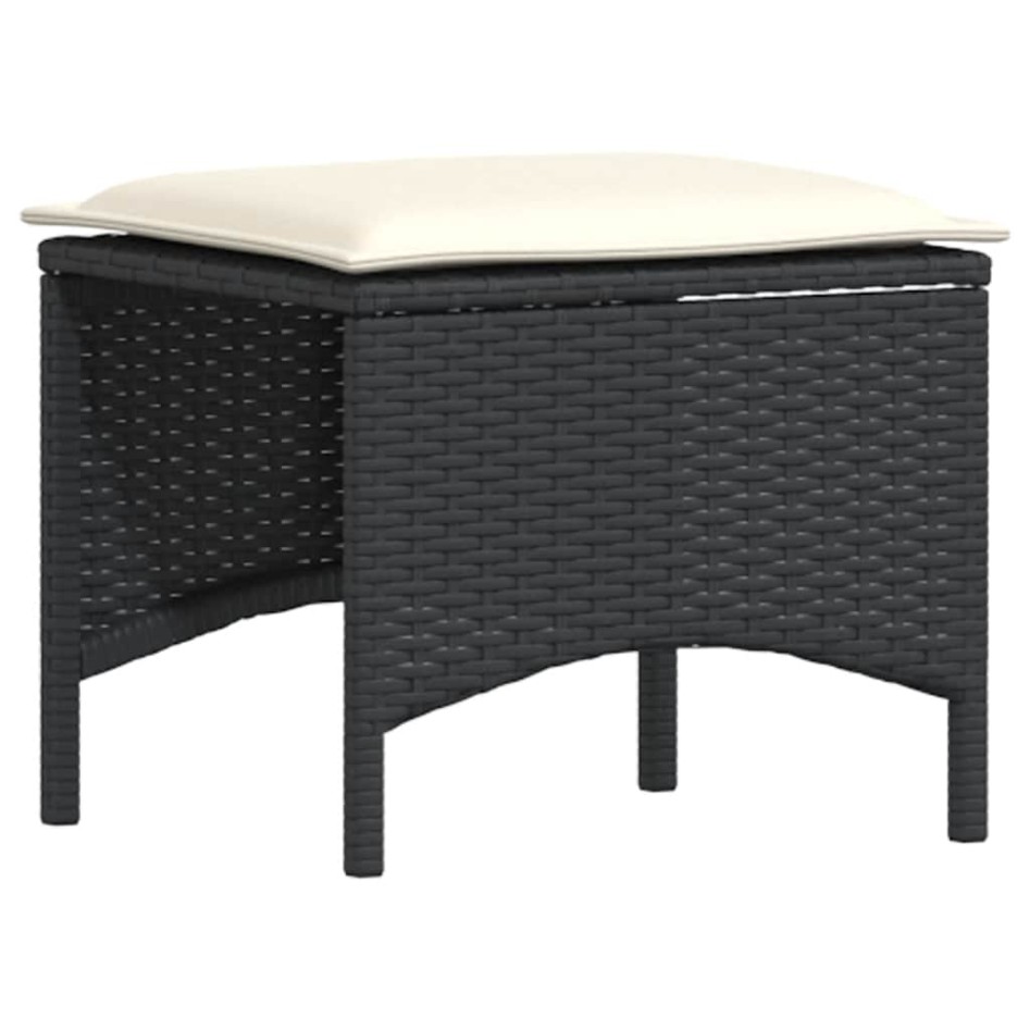 Set de muebles de jardín 5 pzas y cojines ratán sintético