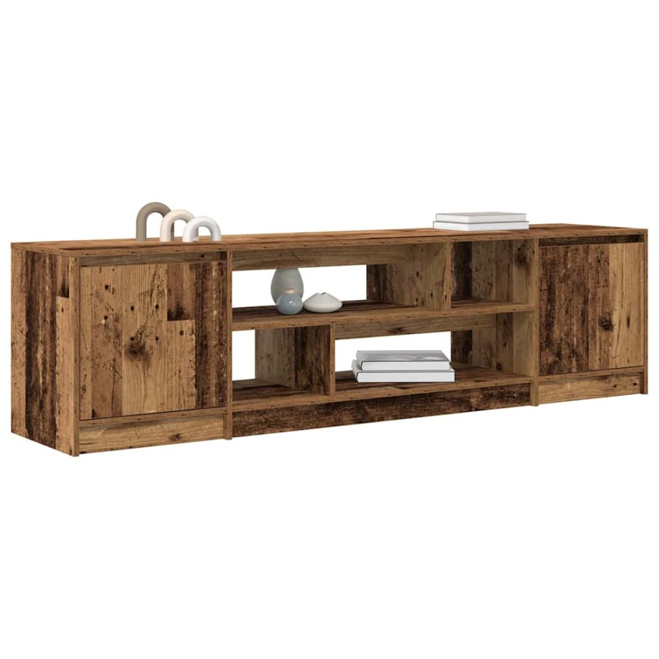 Mueble de TV de madera antigua 188,5x41x50 cm Madera