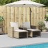 Set de muebles de jardín con cojines apilables 5 pzas