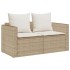 Set de muebles de jardín con cojines apilables 5 pzas