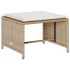 Set de muebles de jardín con cojines apilables 5 pzas