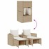 Set de muebles de jardín con cojines apilables 5 pzas